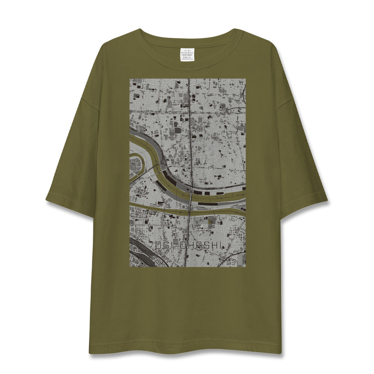 【扇大橋(東京都)】地図柄ビッグシルエットTシャツ