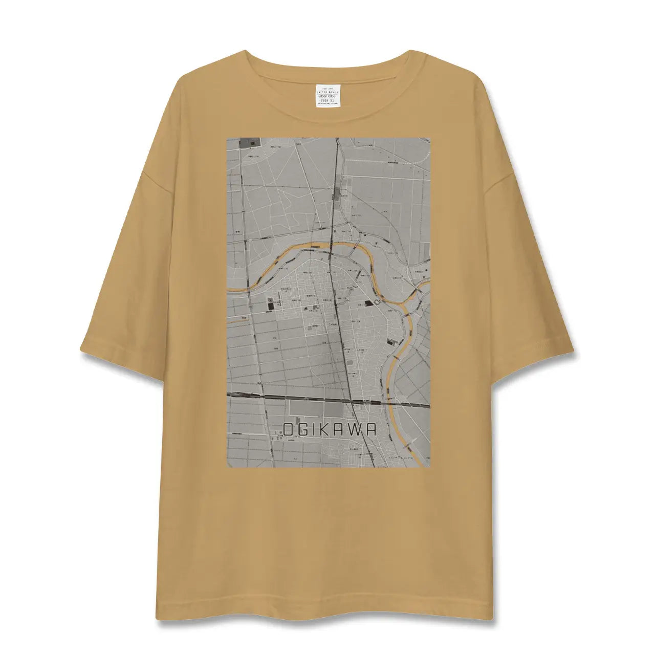 【荻川(新潟県)】地図柄ビッグシルエットTシャツ