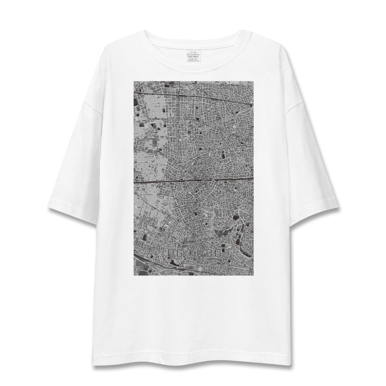 【荻窪2(東京都)】地図柄ビッグシルエットTシャツ