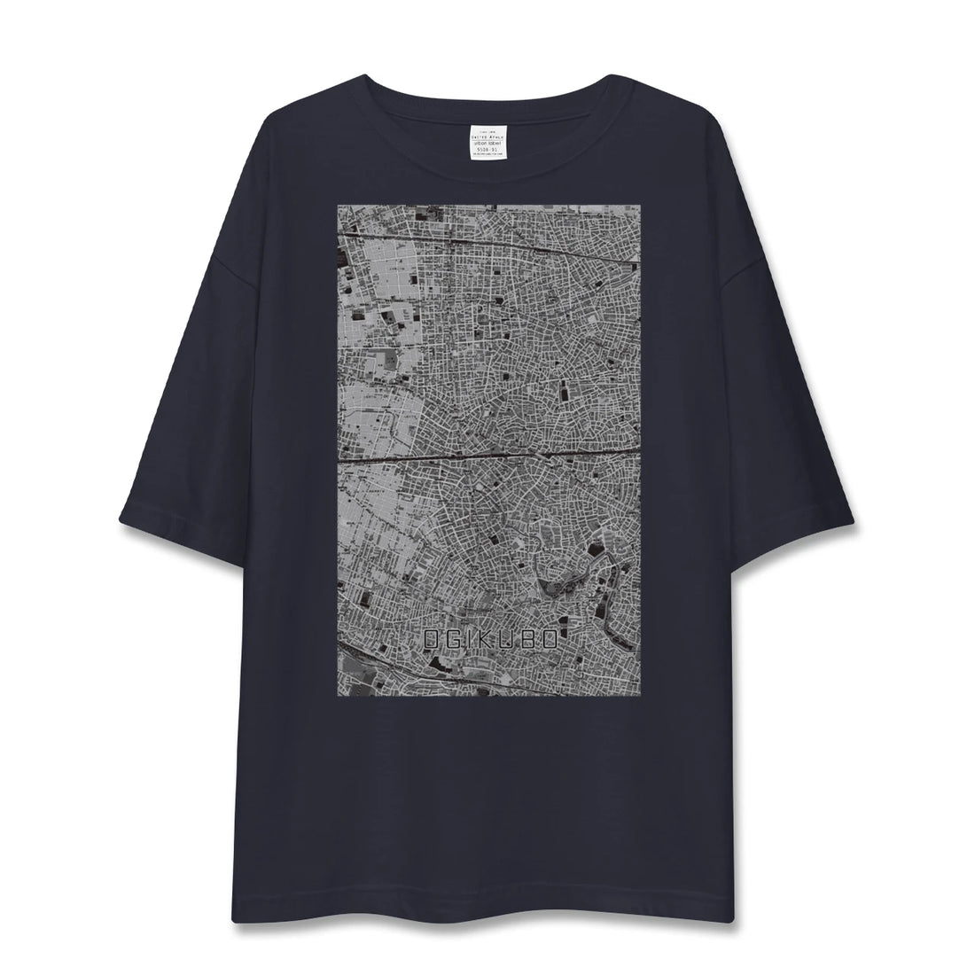 【荻窪2(東京都)】地図柄ビッグシルエットTシャツ