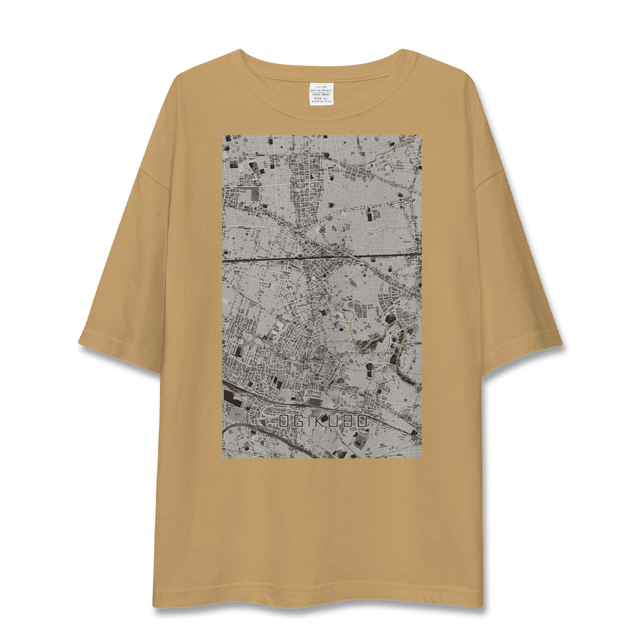 【荻窪(東京都)】地図柄ビッグシルエットTシャツ