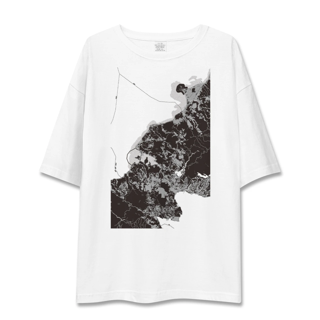 【大宜味(沖縄県)】地図柄ビッグシルエットTシャツ