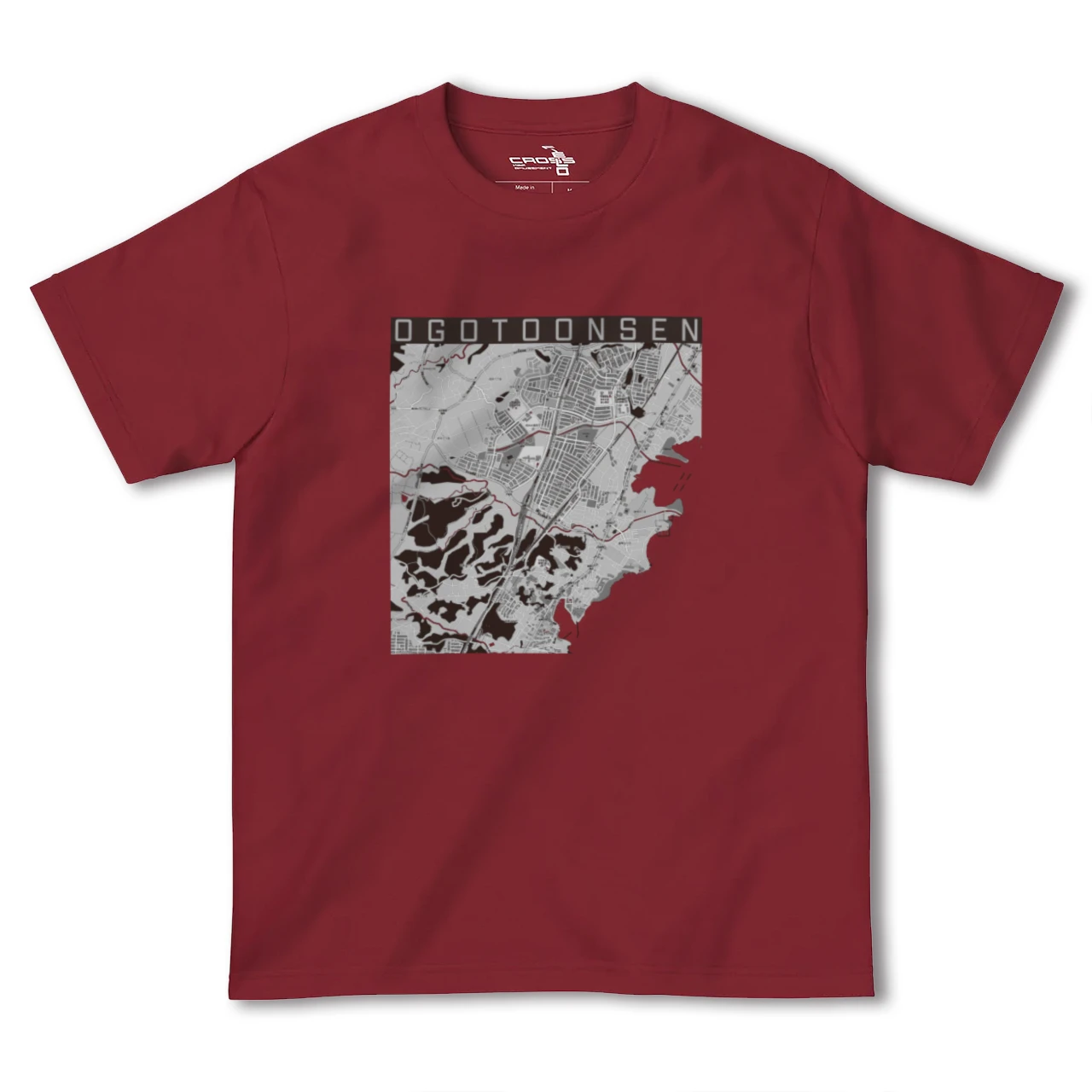 【おごと温泉(滋賀県)】地図柄ヘビーウェイトTシャツ