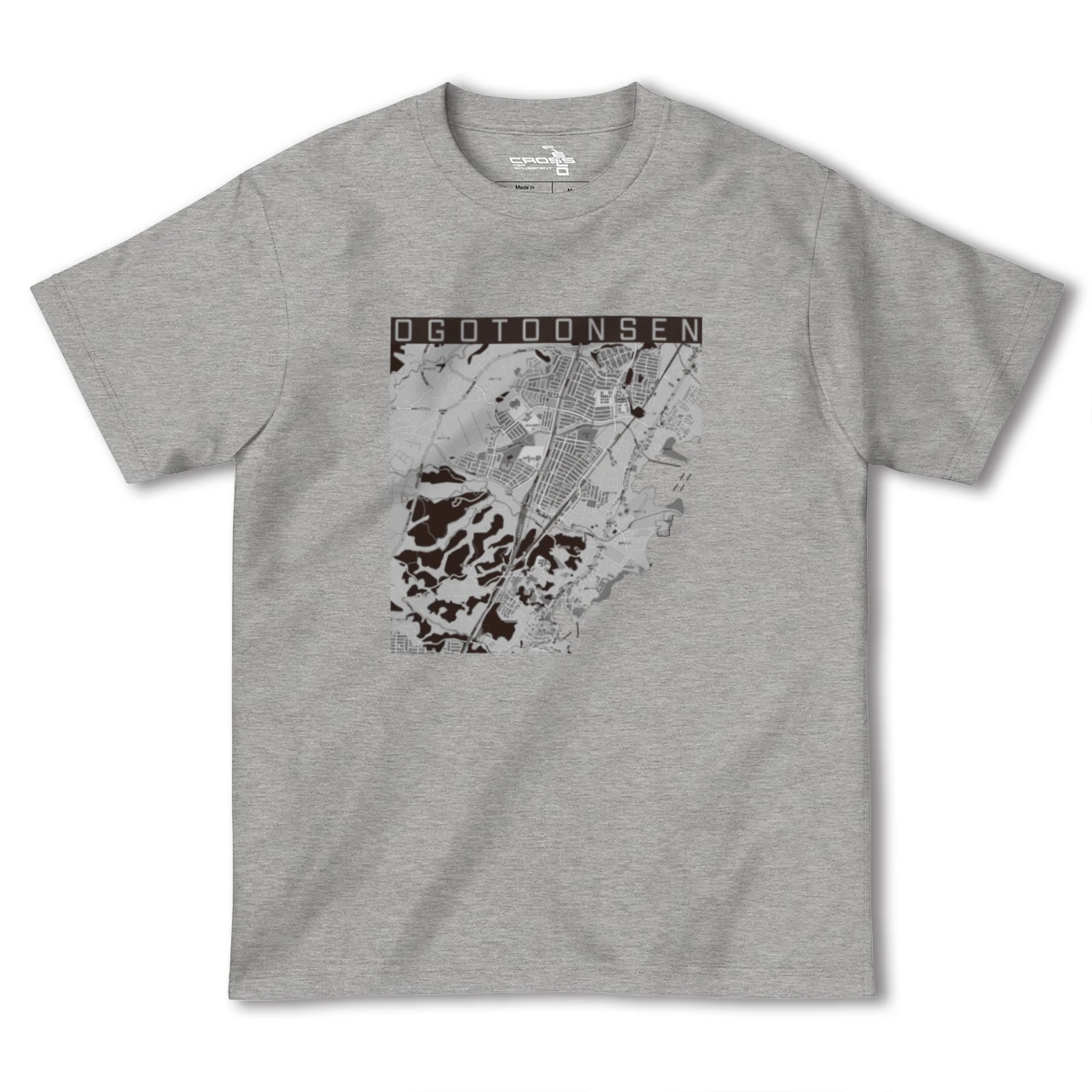 【おごと温泉(滋賀県)】地図柄ヘビーウェイトTシャツ