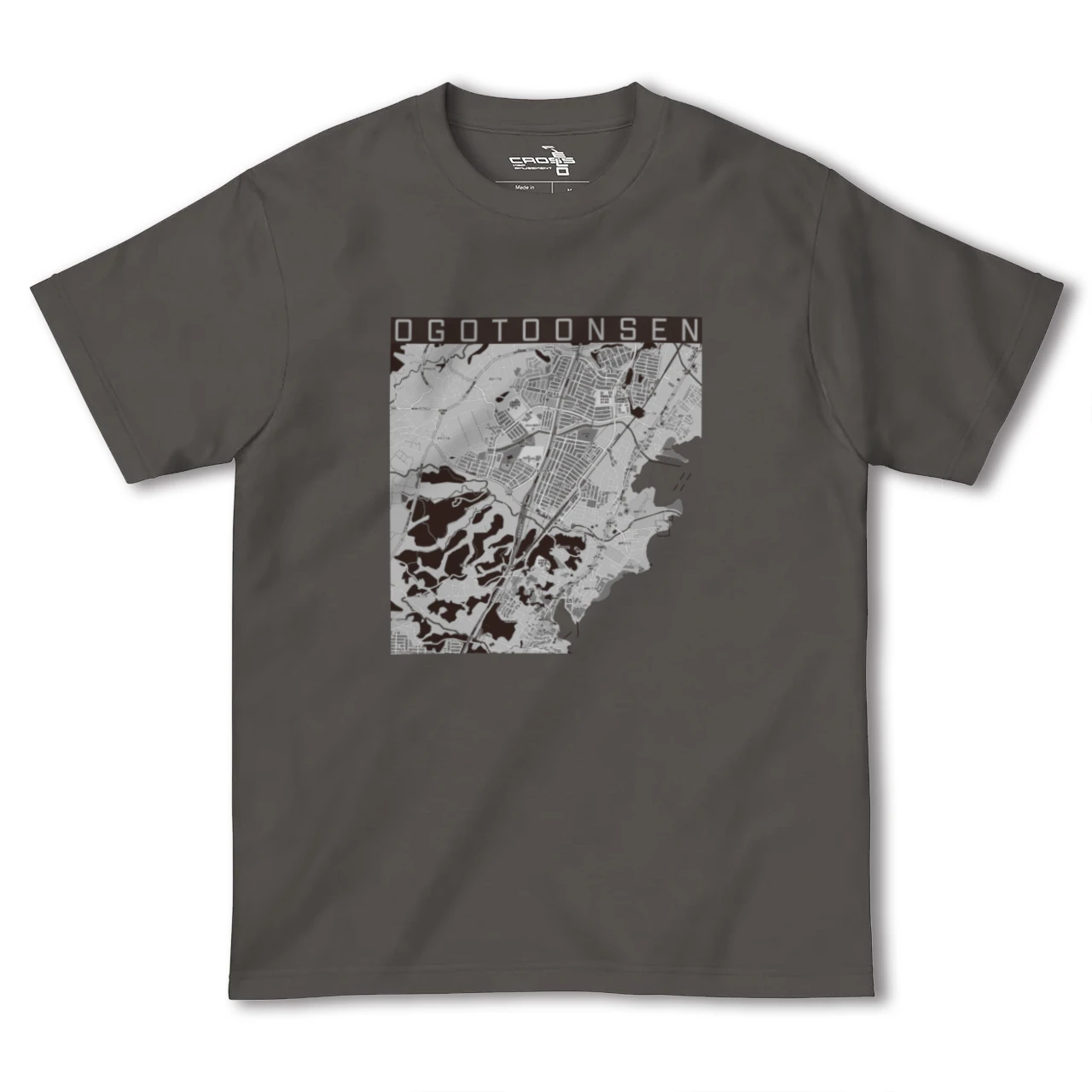 【おごと温泉(滋賀県)】地図柄ヘビーウェイトTシャツ