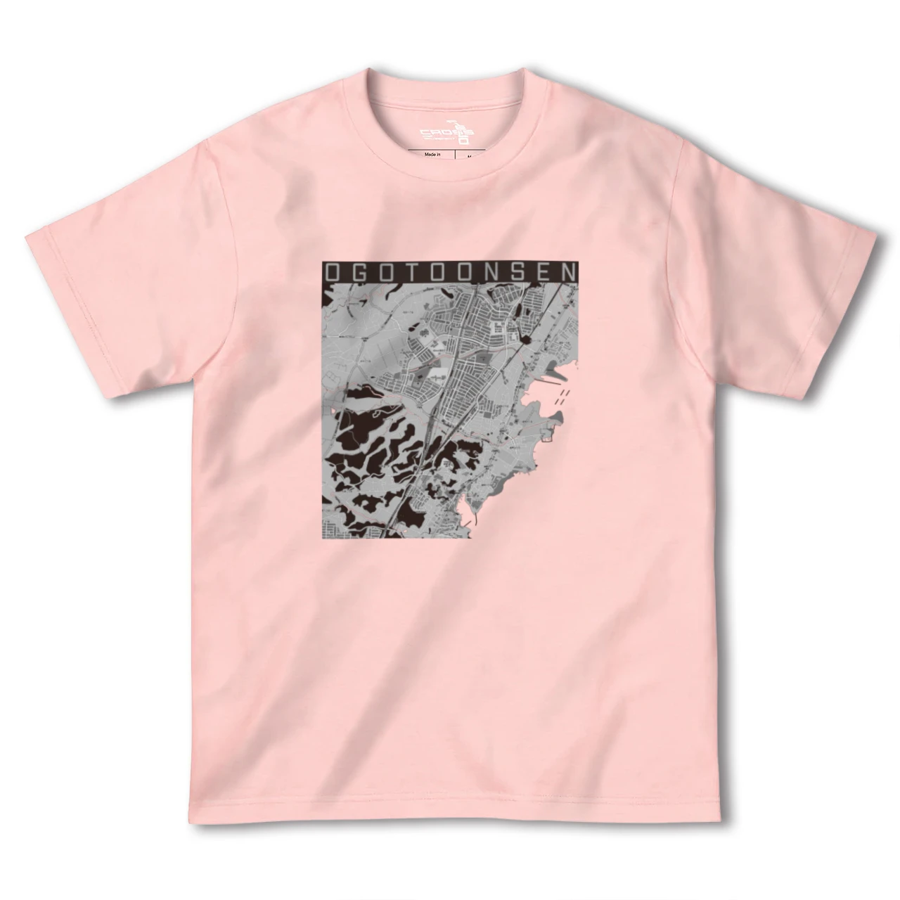 【おごと温泉(滋賀県)】地図柄ヘビーウェイトTシャツ