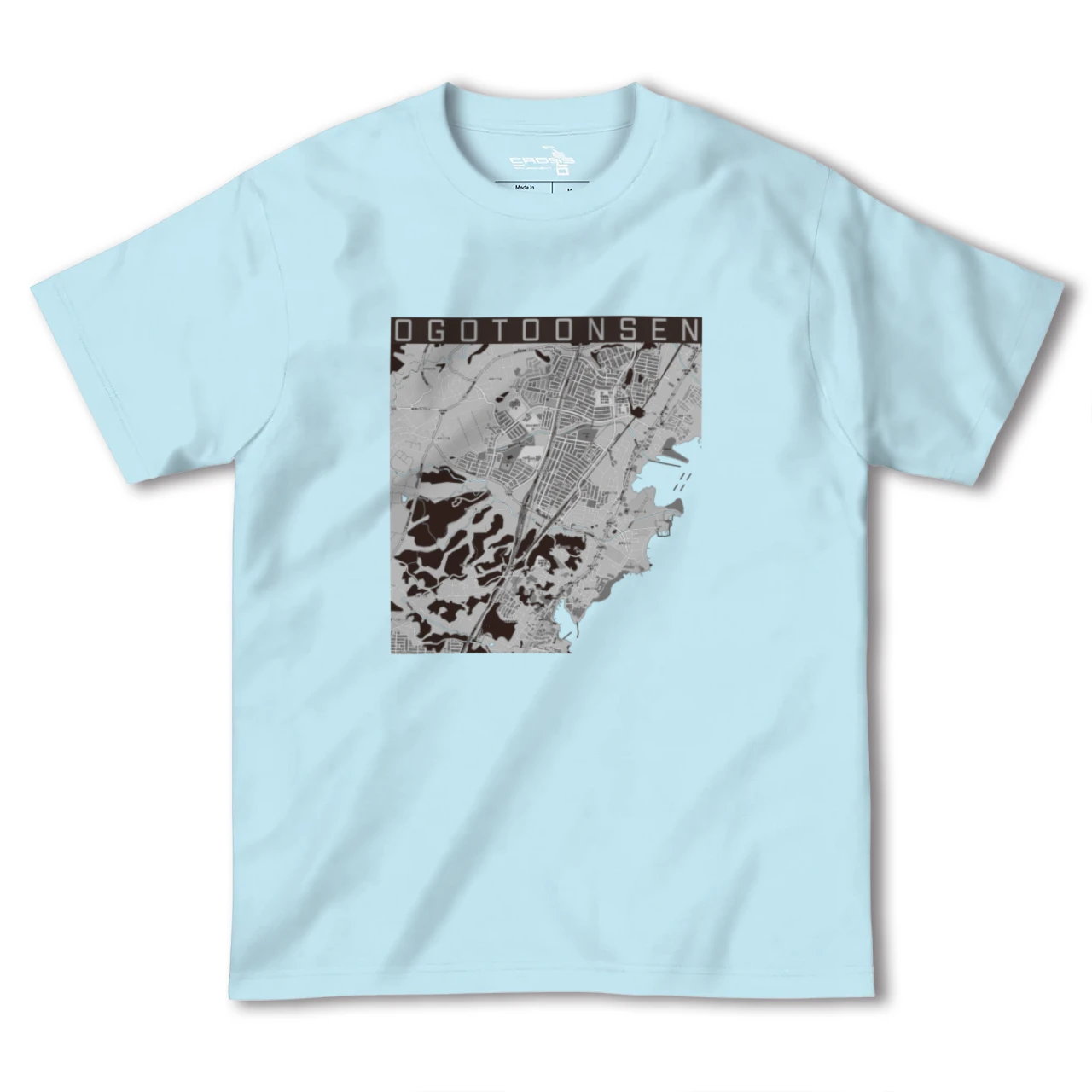 【おごと温泉(滋賀県)】地図柄ヘビーウェイトTシャツ