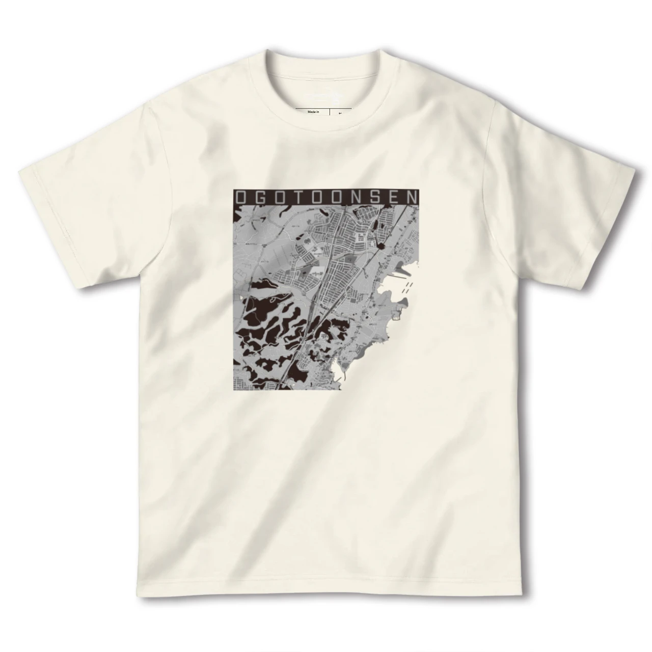 【おごと温泉(滋賀県)】地図柄ヘビーウェイトTシャツ