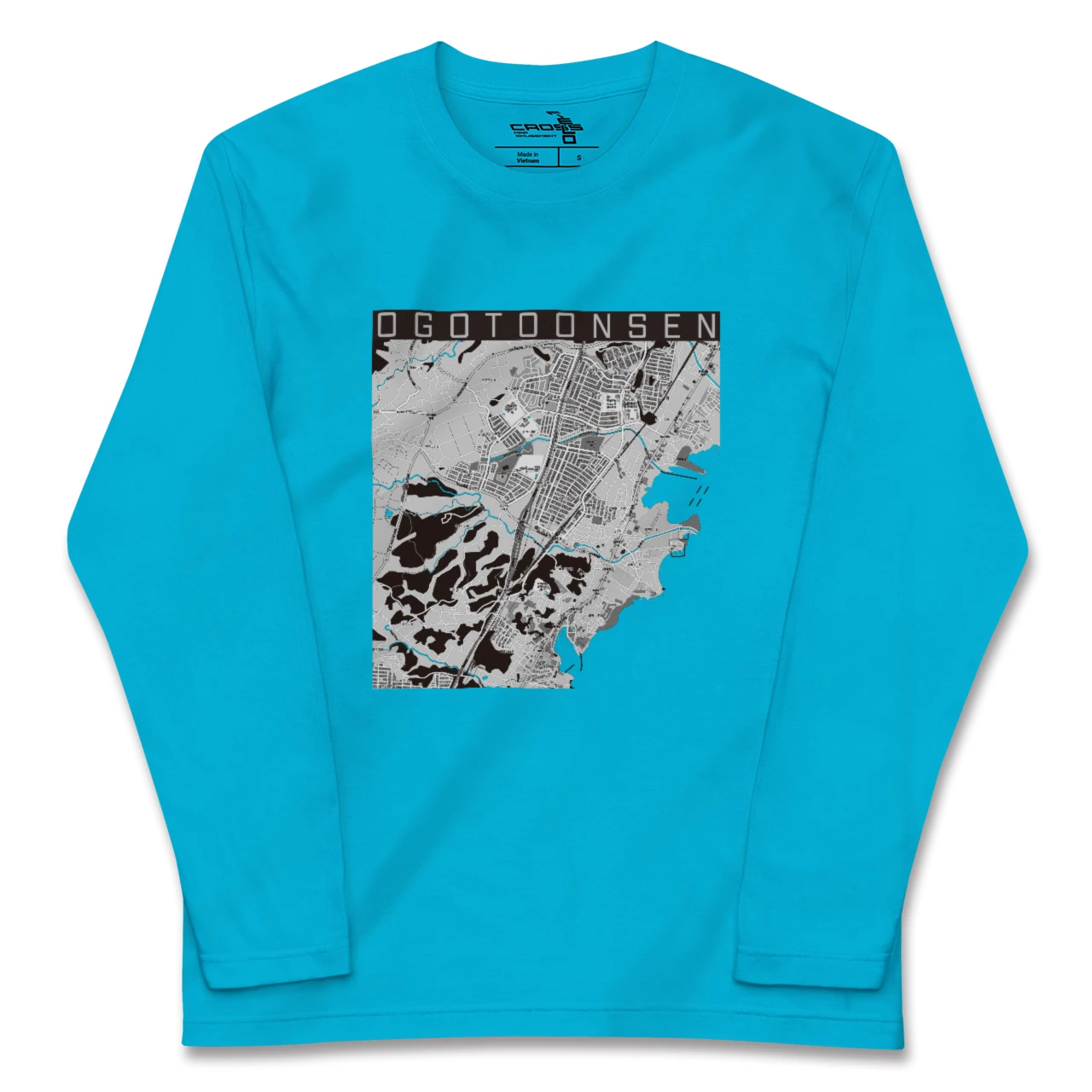 【おごと温泉(滋賀県)】地図柄ロングスリーブTシャツ