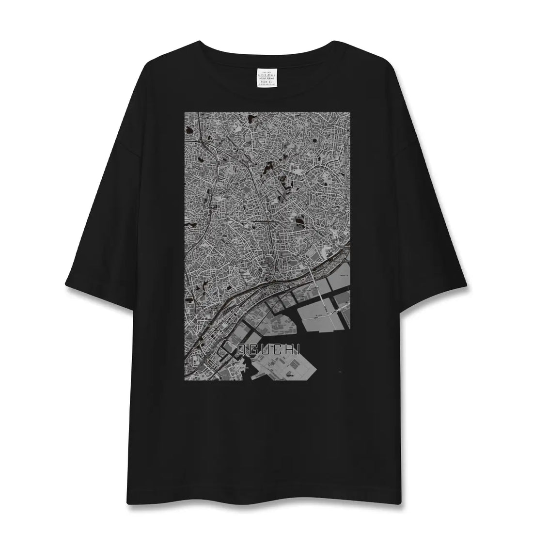 【大口(神奈川県)】地図柄ビッグシルエットTシャツ