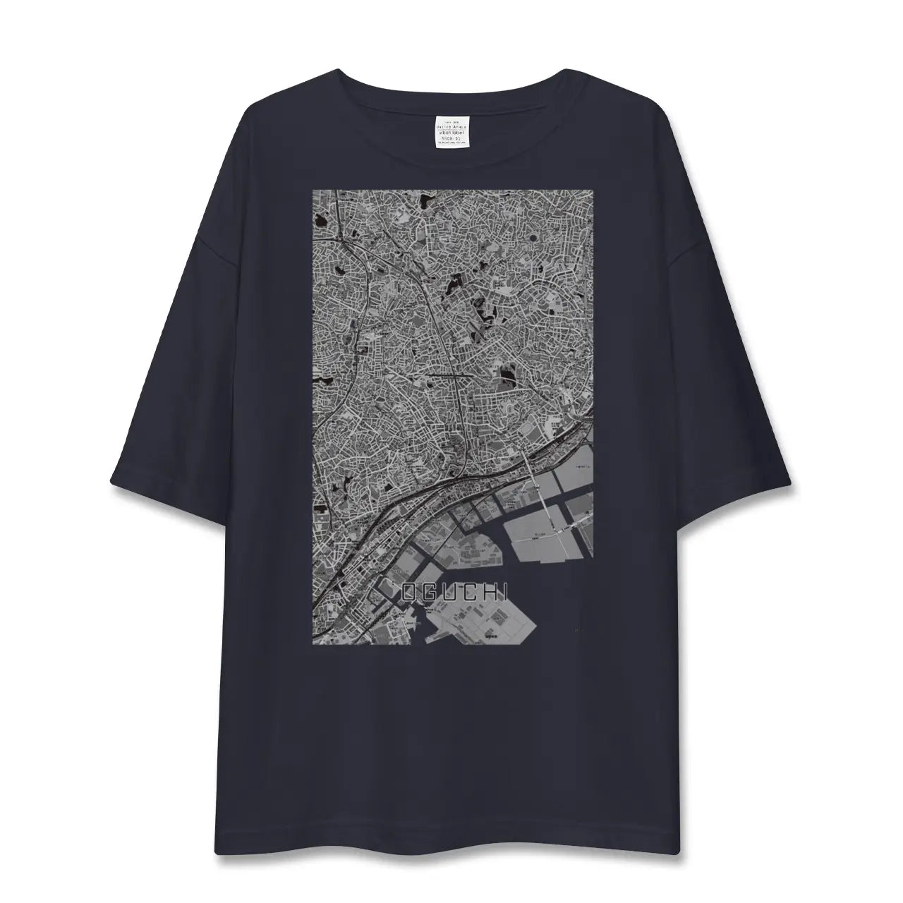 【大口(神奈川県)】地図柄ビッグシルエットTシャツ