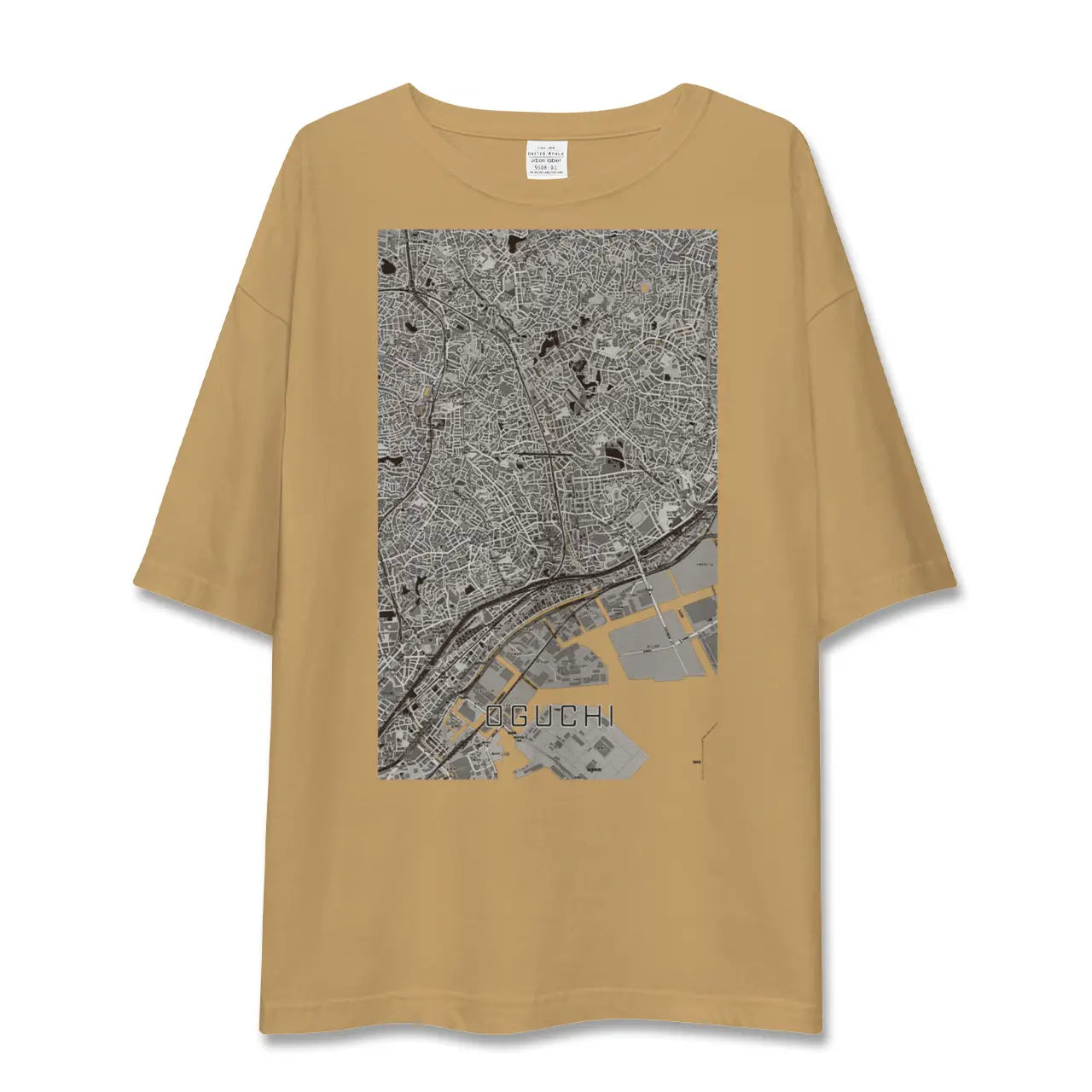 【大口(神奈川県)】地図柄ビッグシルエットTシャツ
