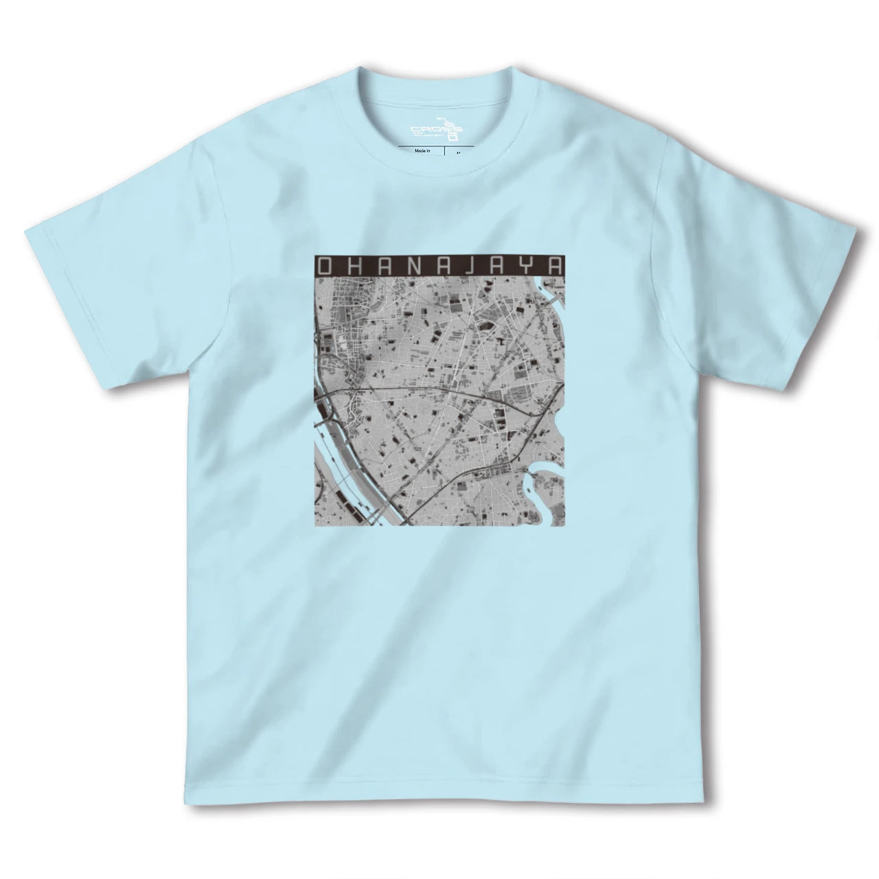 【お花茶屋(東京都)】地図柄ヘビーウェイトTシャツ