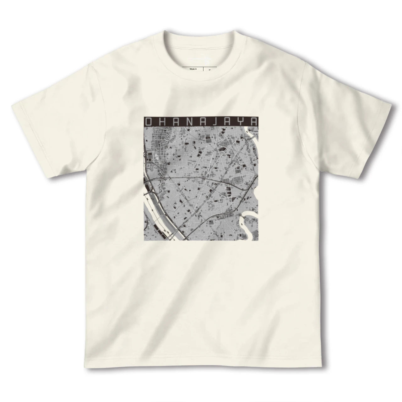 【お花茶屋(東京都)】地図柄ヘビーウェイトTシャツ