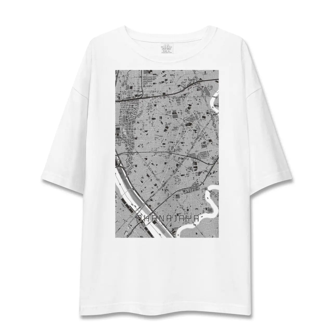 【お花茶屋(東京都)】地図柄ビッグシルエットTシャツ