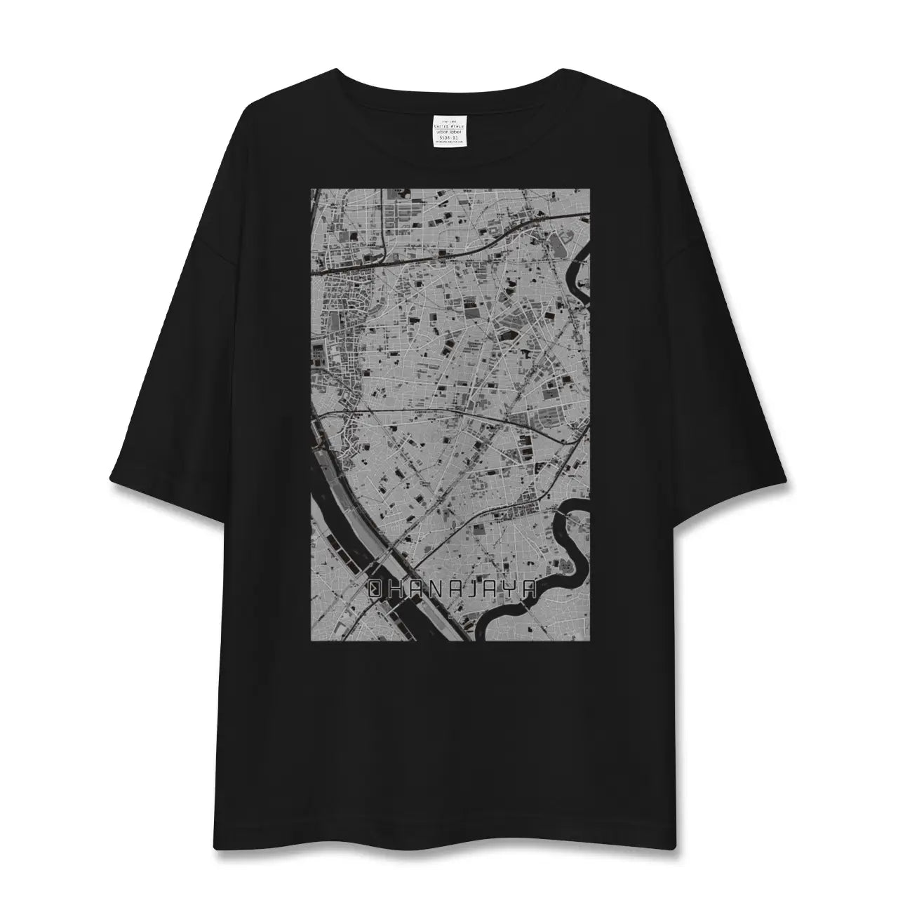 【お花茶屋(東京都)】地図柄ビッグシルエットTシャツ