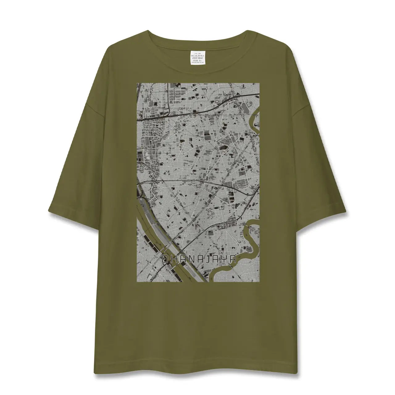 【お花茶屋(東京都)】地図柄ビッグシルエットTシャツ