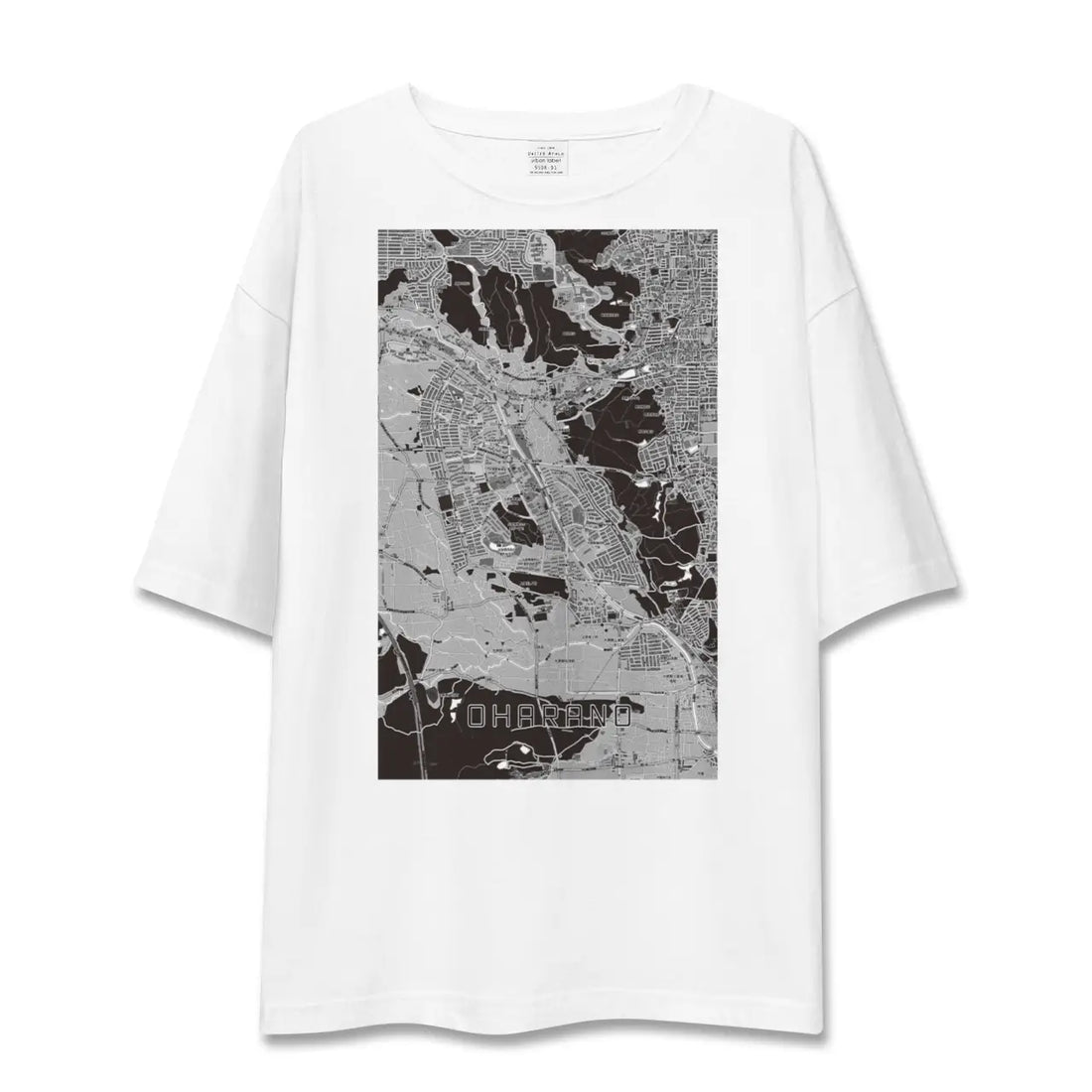 【大原野(京都府)】地図柄ビッグシルエットTシャツ