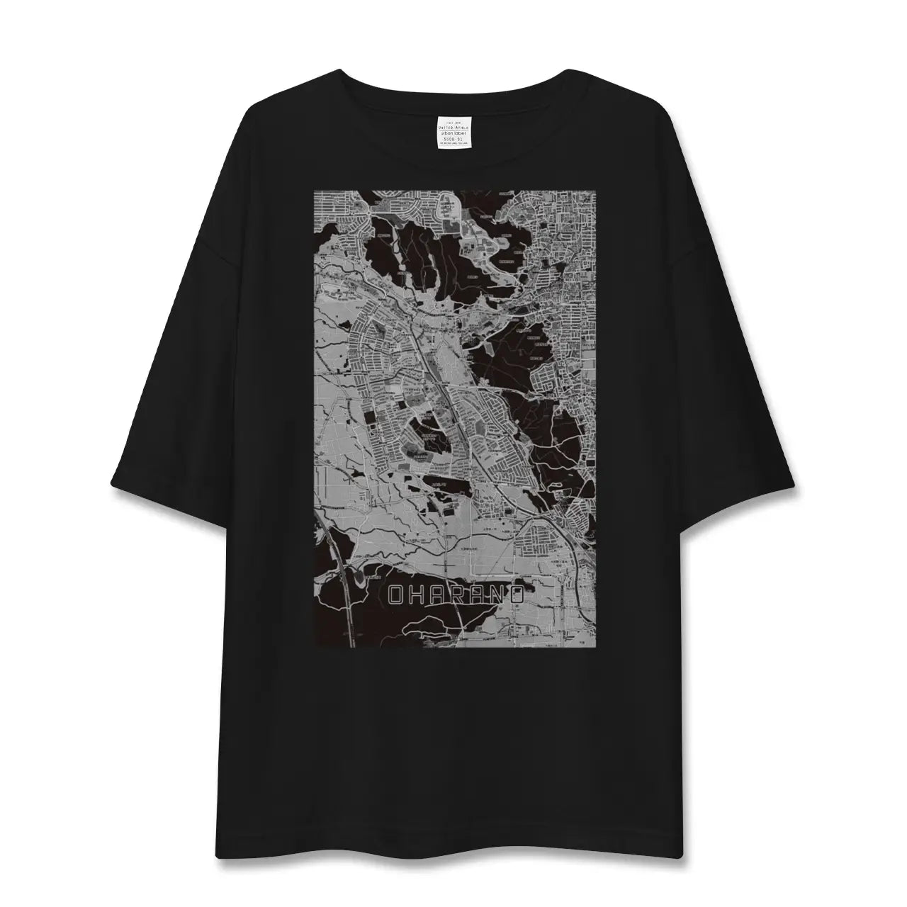【大原野(京都府)】地図柄ビッグシルエットTシャツ