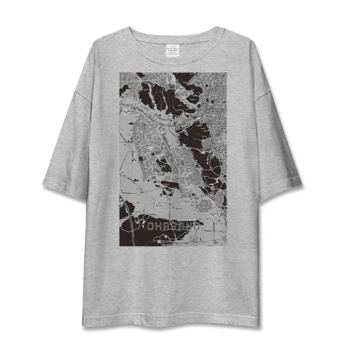 【大原野(京都府)】地図柄ビッグシルエットTシャツ