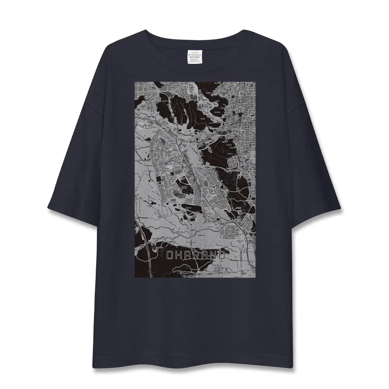 【大原野(京都府)】地図柄ビッグシルエットTシャツ