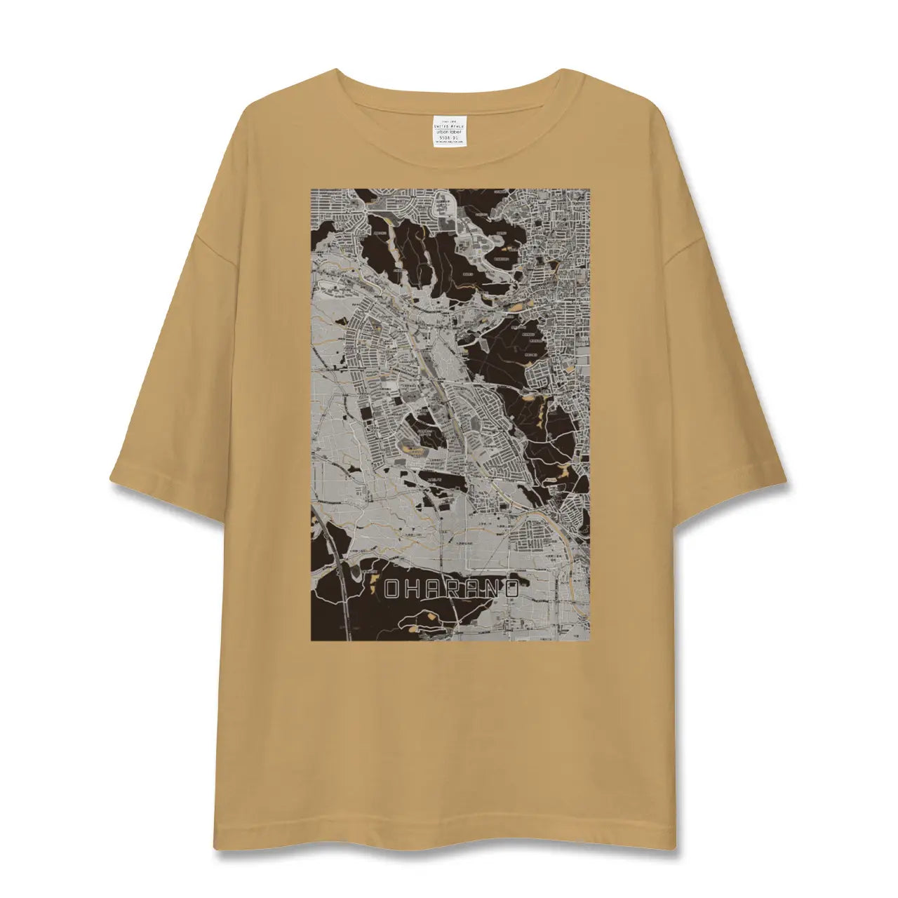 【大原野(京都府)】地図柄ビッグシルエットTシャツ
