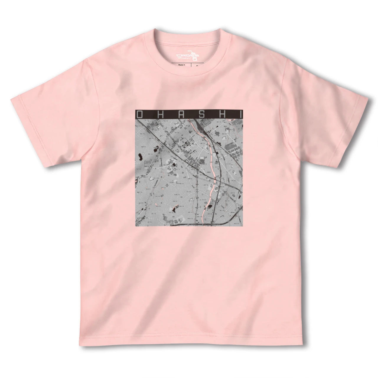 【大橋(福岡県)】地図柄ヘビーウェイトTシャツ