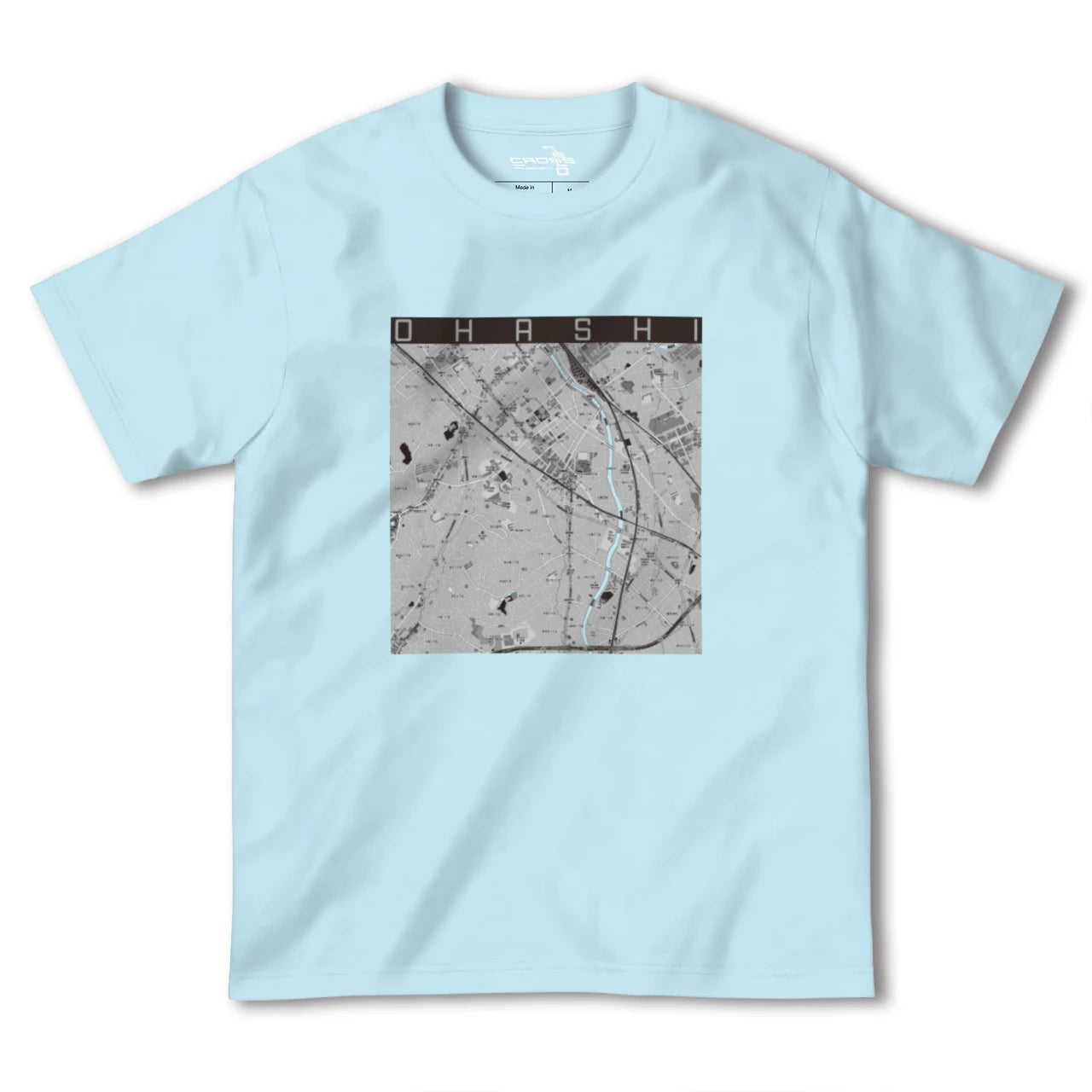 【大橋(福岡県)】地図柄ヘビーウェイトTシャツ
