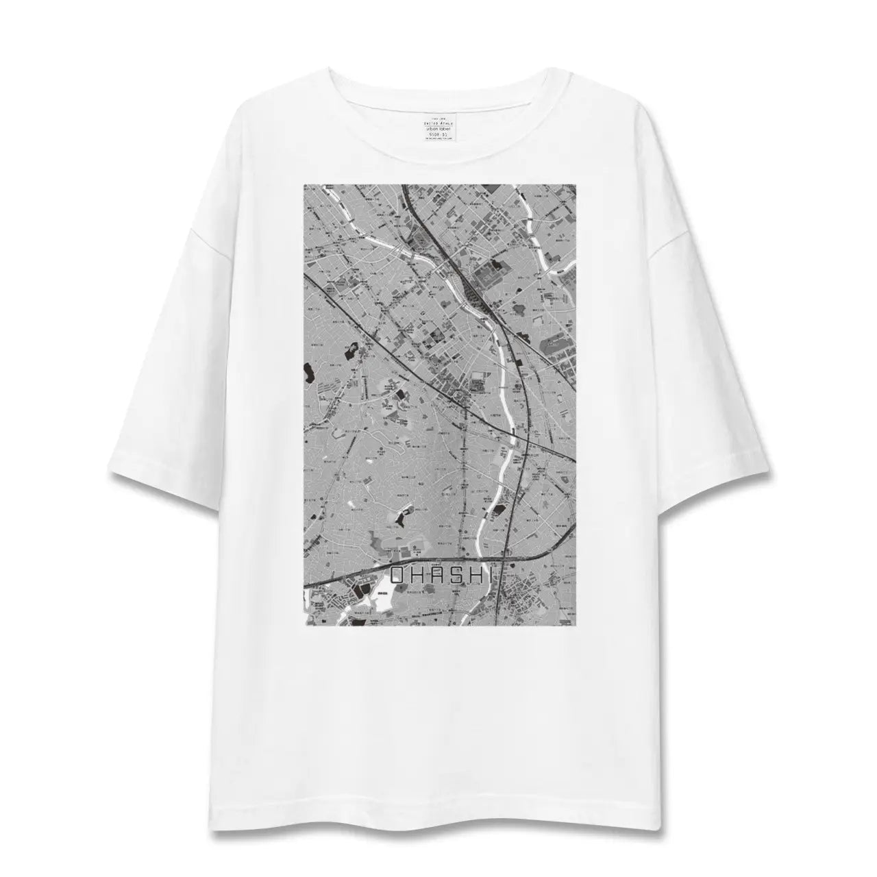 【大橋(福岡県)】地図柄ビッグシルエットTシャツ