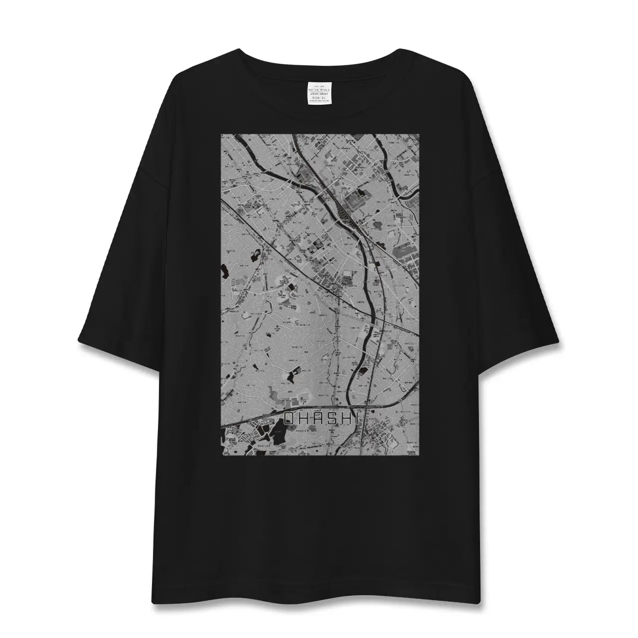 【大橋(福岡県)】地図柄ビッグシルエットTシャツ