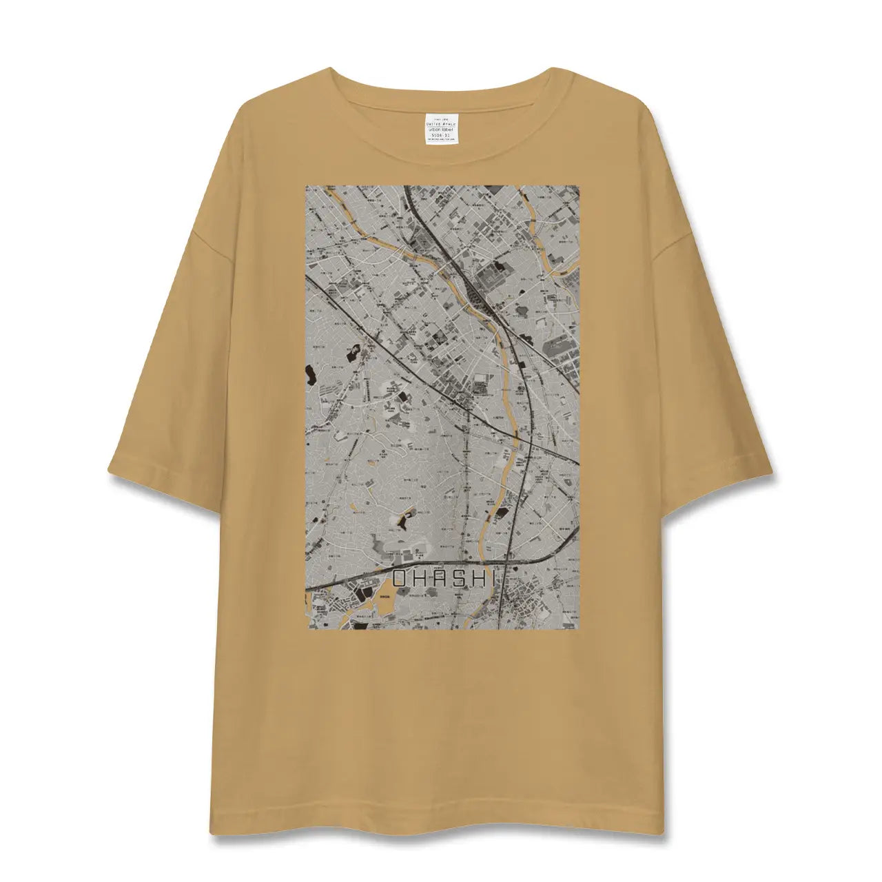 【大橋(福岡県)】地図柄ビッグシルエットTシャツ