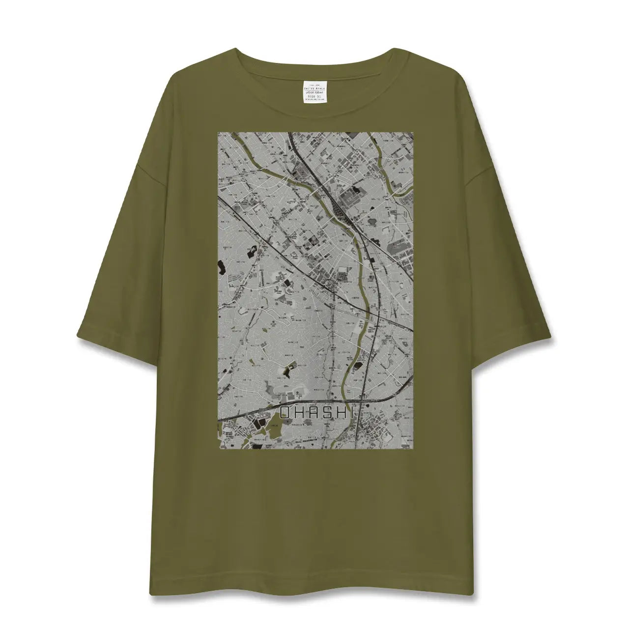 【大橋(福岡県)】地図柄ビッグシルエットTシャツ