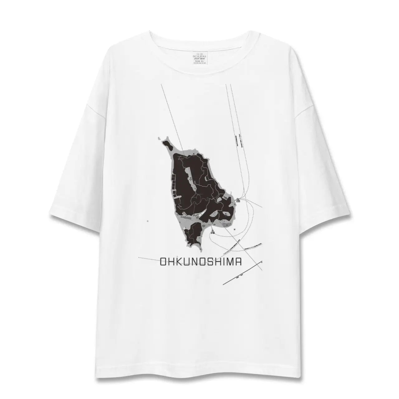 【大久野島(広島県)】地図柄ビッグシルエットTシャツ