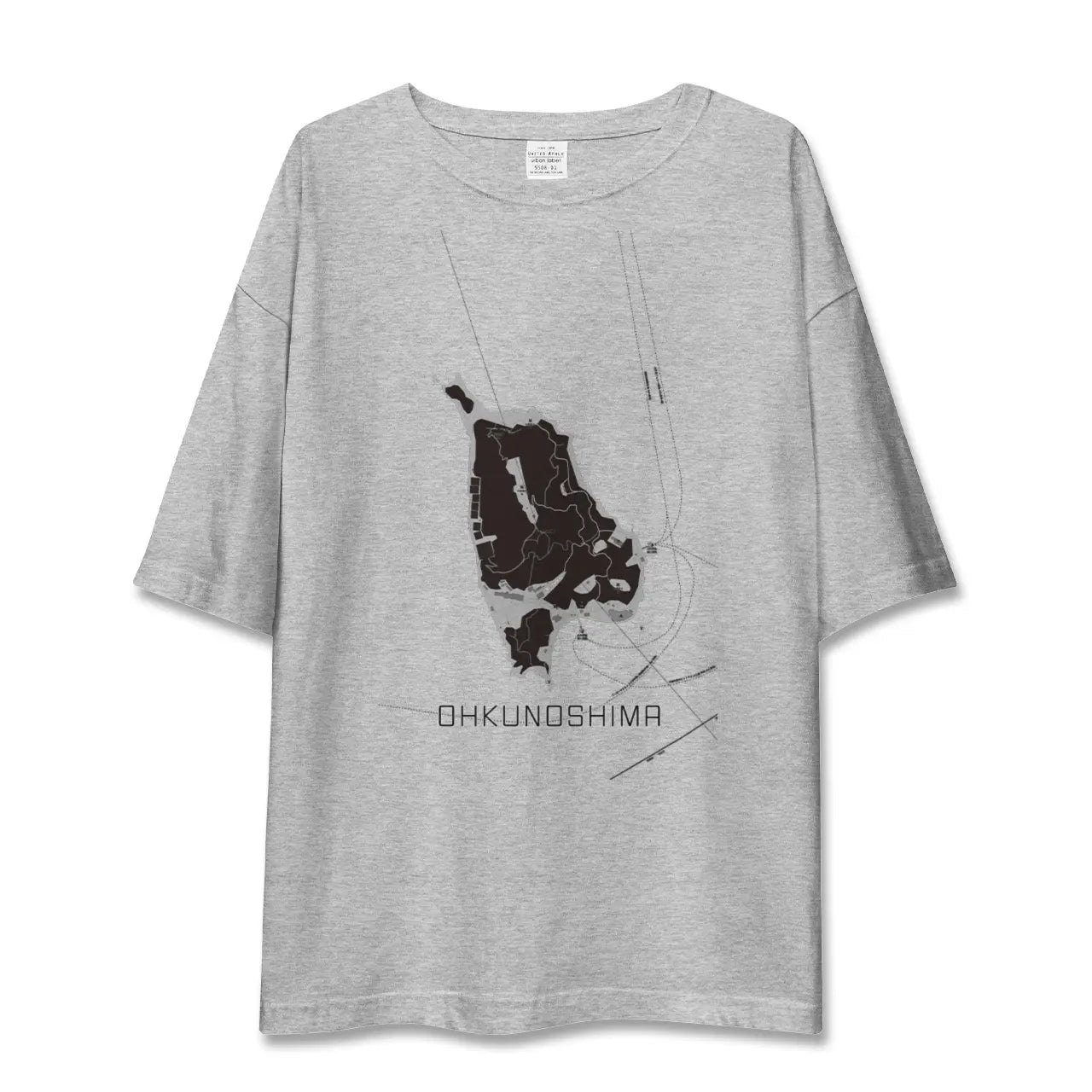 【大久野島(広島県)】地図柄ビッグシルエットTシャツ