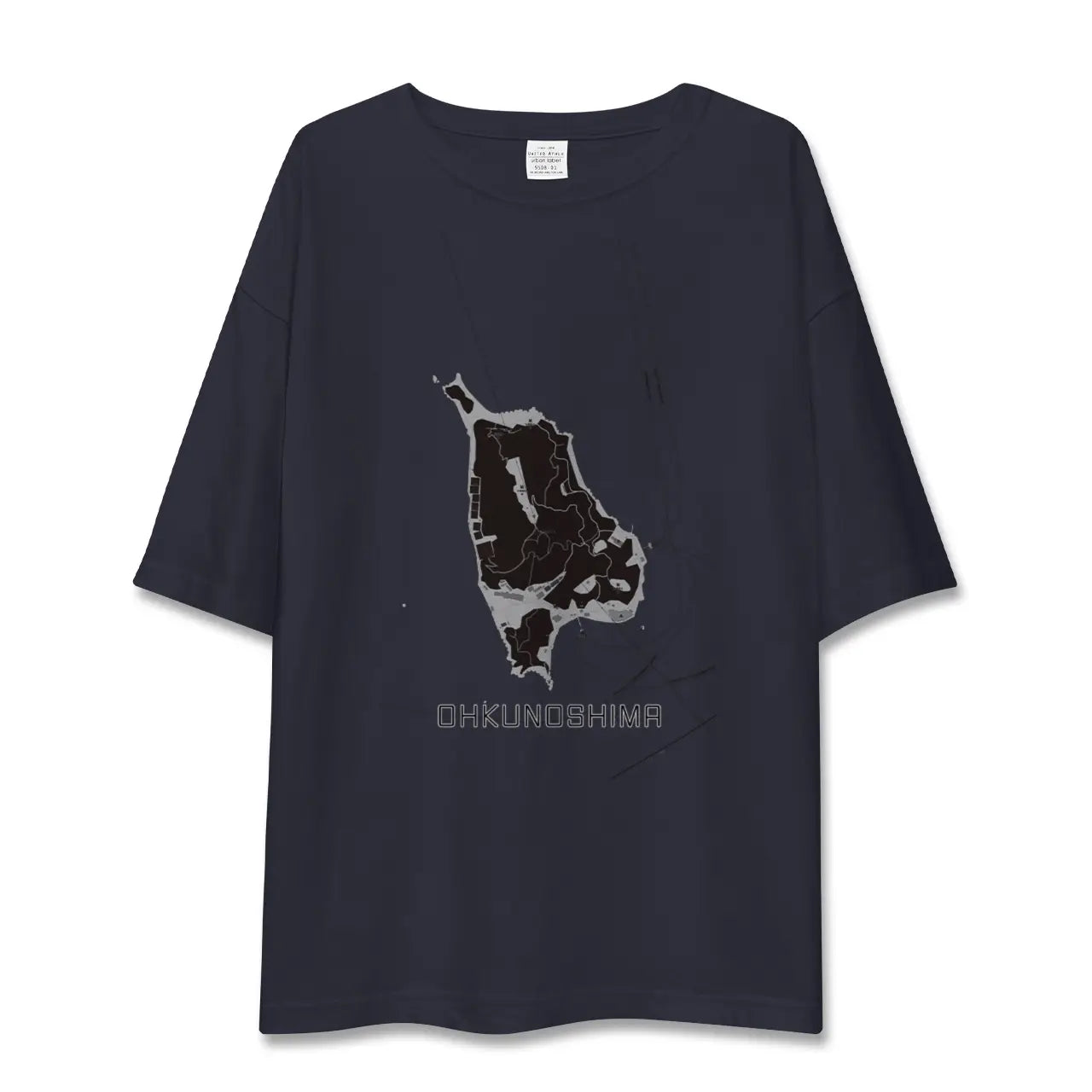 【大久野島(広島県)】地図柄ビッグシルエットTシャツ