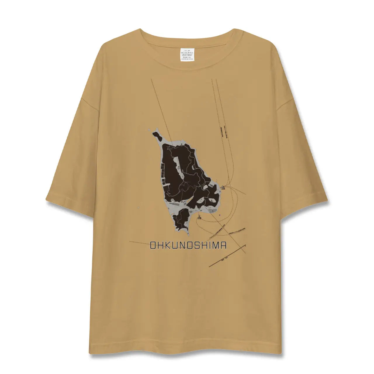 【大久野島(広島県)】地図柄ビッグシルエットTシャツ