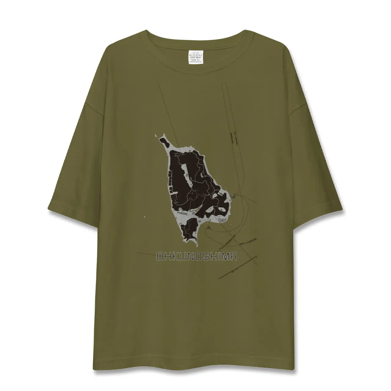 【大久野島(広島県)】地図柄ビッグシルエットTシャツ