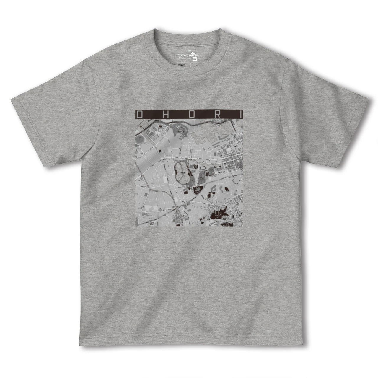【大濠(福岡県)】地図柄ヘビーウェイトTシャツ