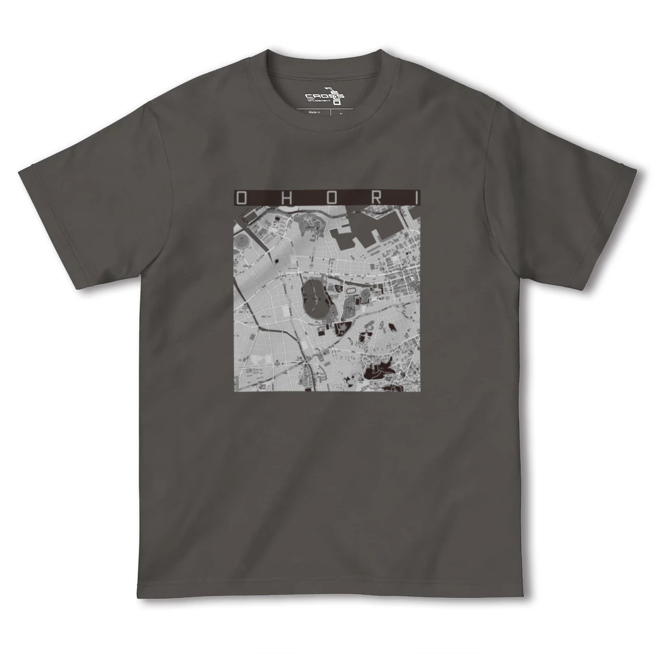 【大濠(福岡県)】地図柄ヘビーウェイトTシャツ