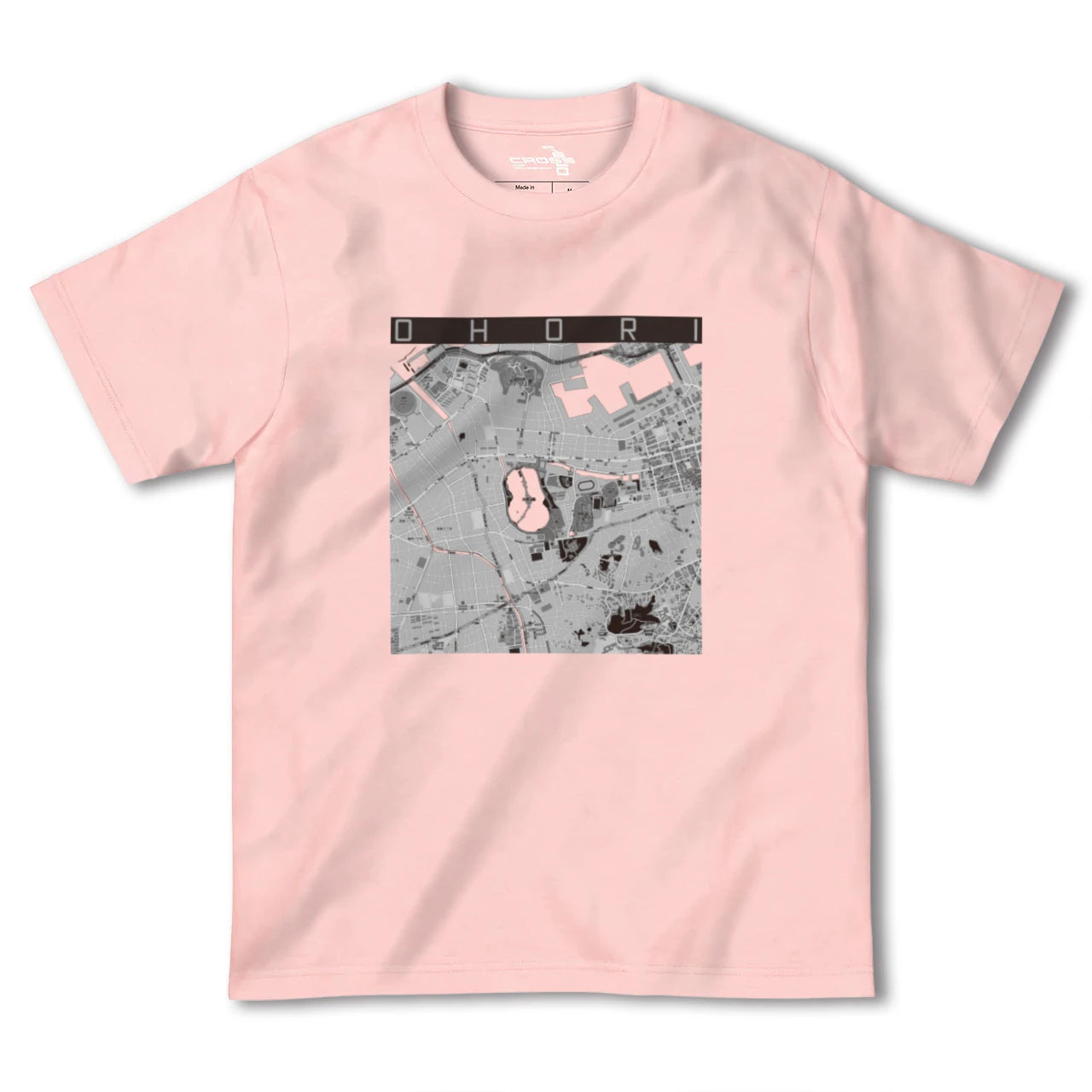 【大濠(福岡県)】地図柄ヘビーウェイトTシャツ