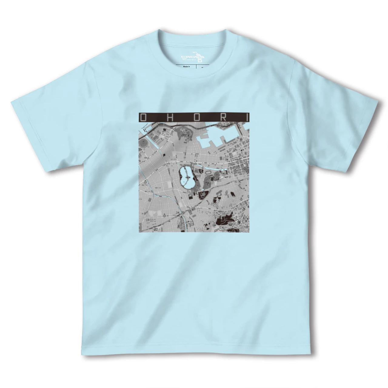 【大濠(福岡県)】地図柄ヘビーウェイトTシャツ