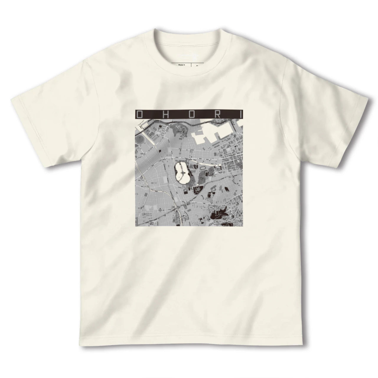 【大濠(福岡県)】地図柄ヘビーウェイトTシャツ