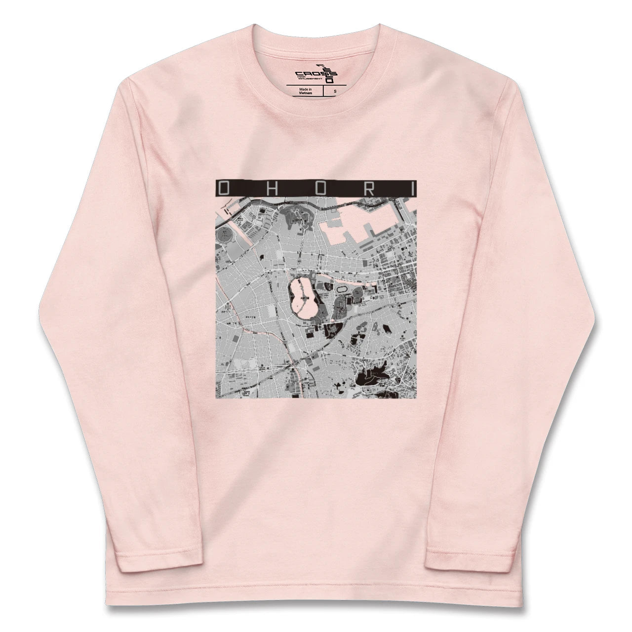 【大濠(福岡県)】地図柄ロングスリーブTシャツ