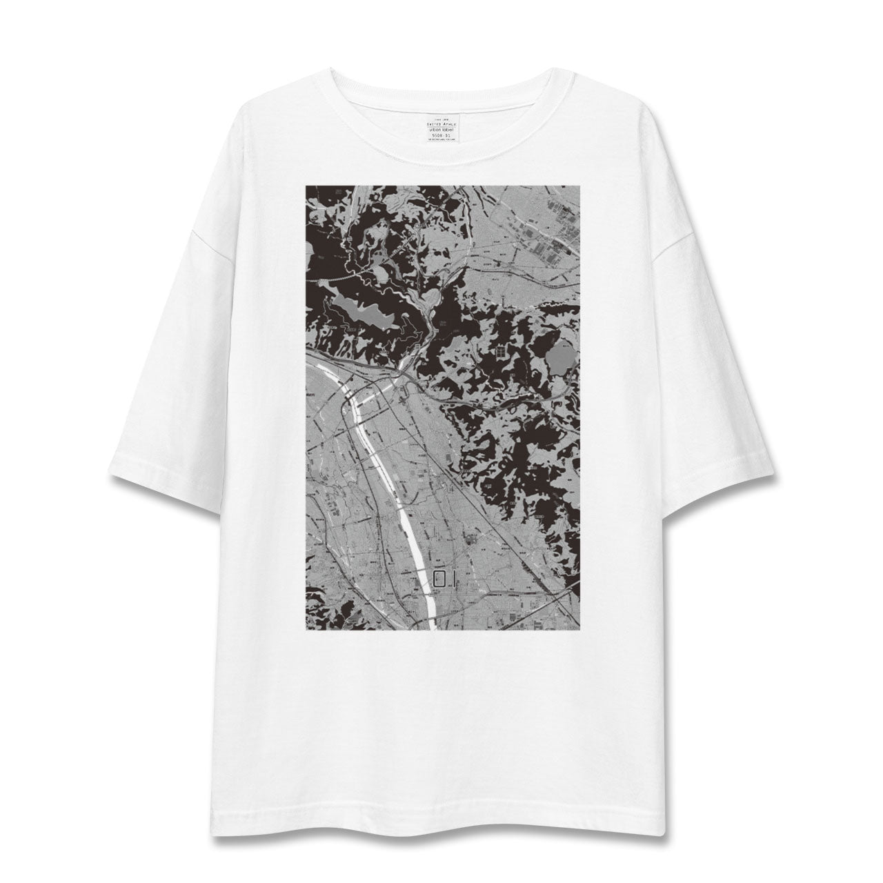 【大井(神奈川県)】地図柄ビッグシルエットTシャツ