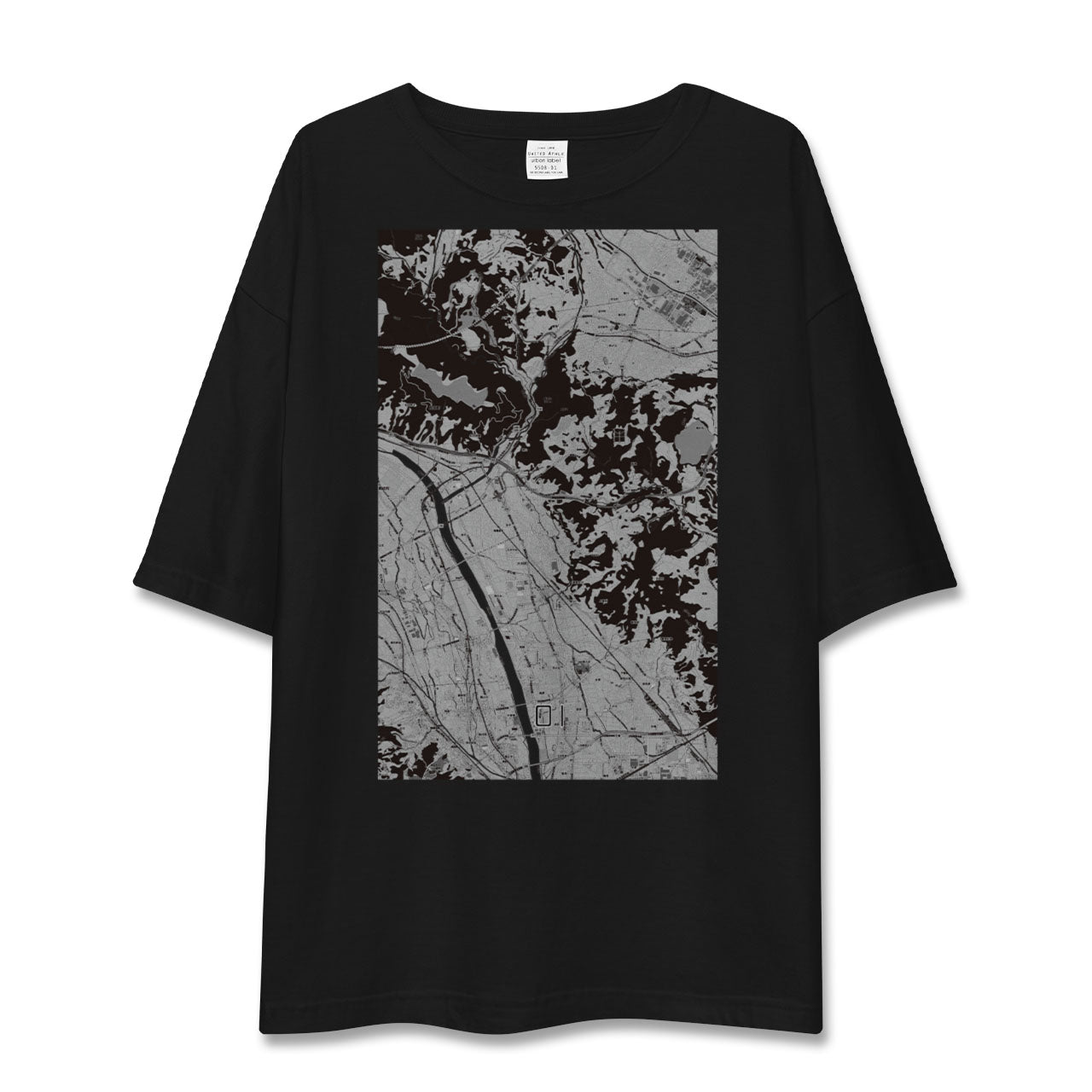 【大井(神奈川県)】地図柄ビッグシルエットTシャツ