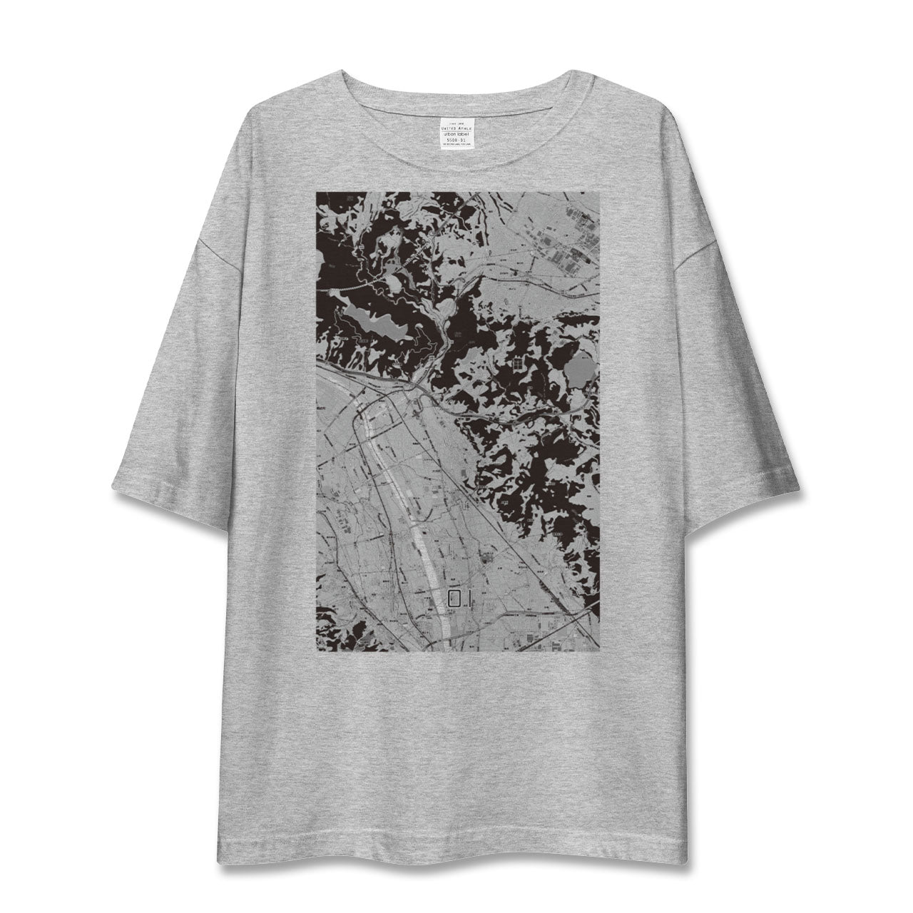【大井(神奈川県)】地図柄ビッグシルエットTシャツ