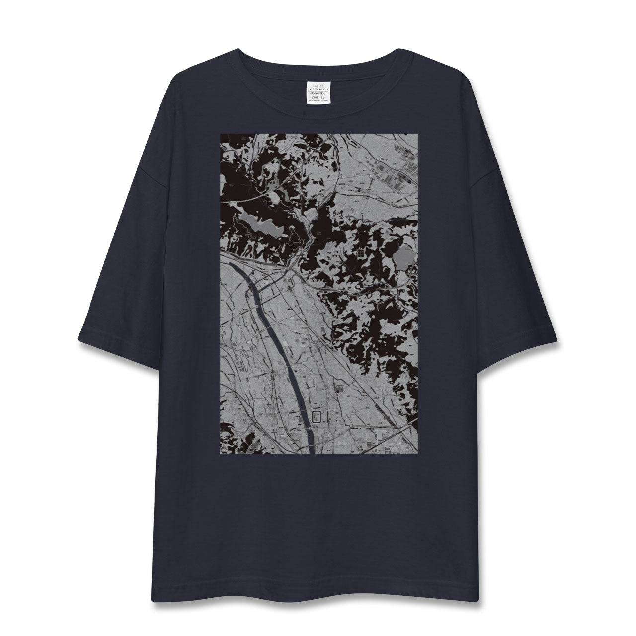 【大井(神奈川県)】地図柄ビッグシルエットTシャツ