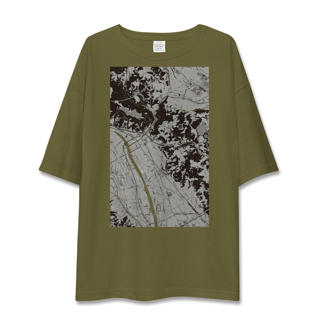 【大井(神奈川県)】地図柄ビッグシルエットTシャツ