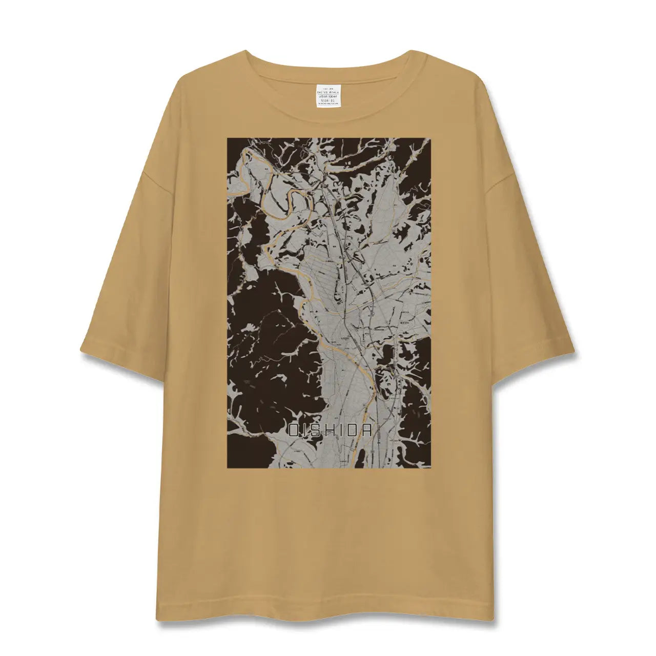 【大石田(山形県)】地図柄ビッグシルエットTシャツ
