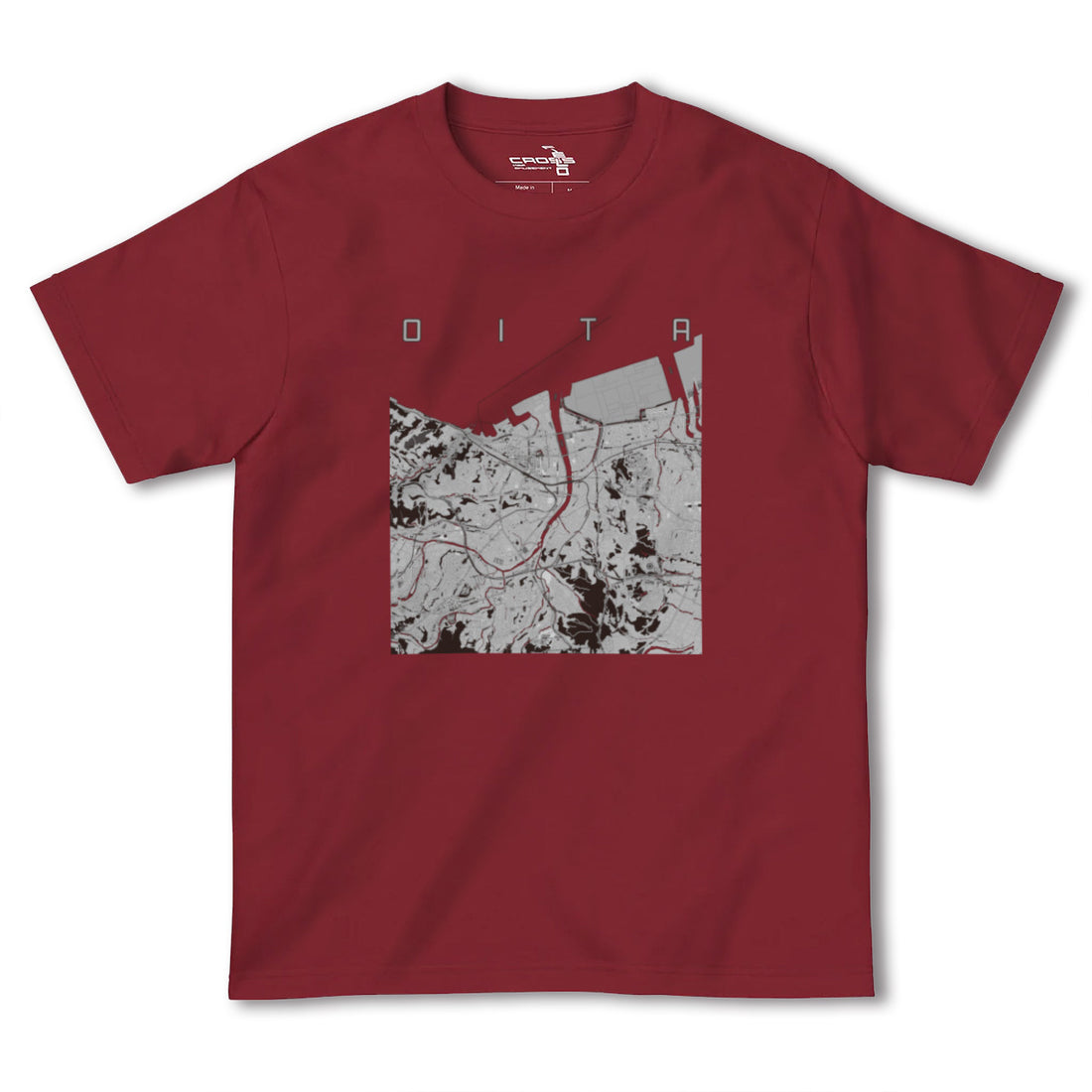 【大分(大分県)】地図柄ヘビーウェイトTシャツ